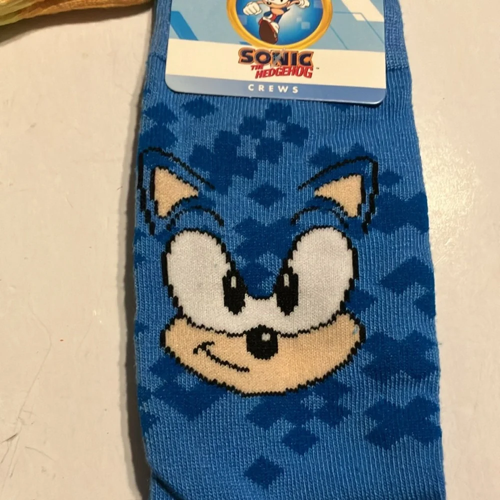 Sonic Theme Set of Casual Socks - 4‎ pair Yellow, Red, Blue